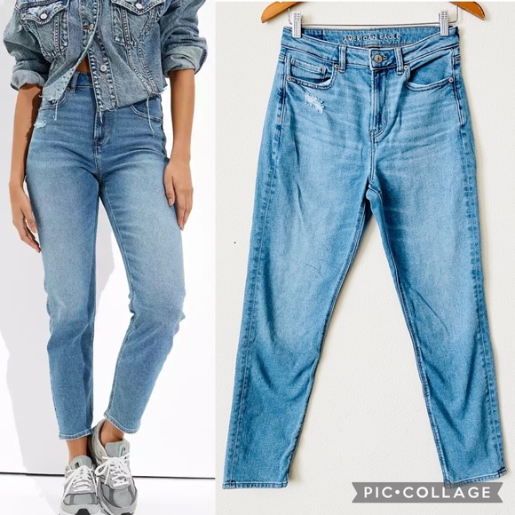 American Eagle Outfitters Denim - American Eagle SIZE 4 LONG high rise mom jeans
